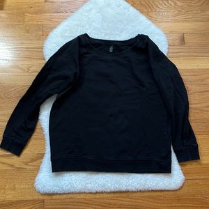 Earth Positive Black French Terry Sweatshirt Sz. M